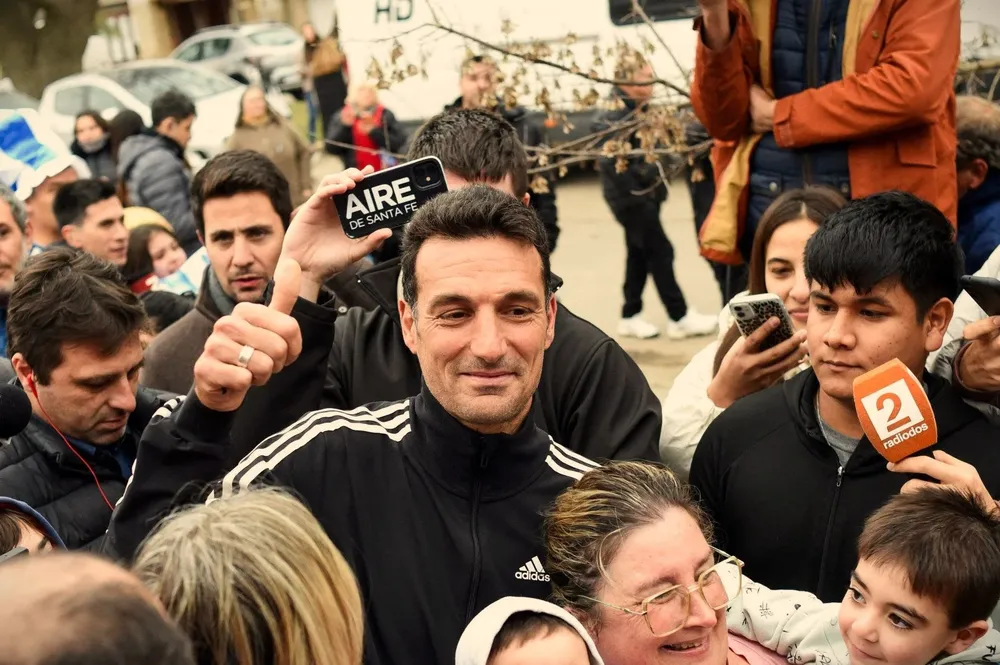 Scaloni en Pujato (Redes Lionel Scaloni)
