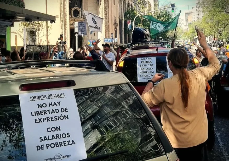 Caravana por salarios prensa (Cispren) 4