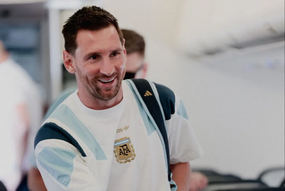 Messi viajando Seleccion Argentina
