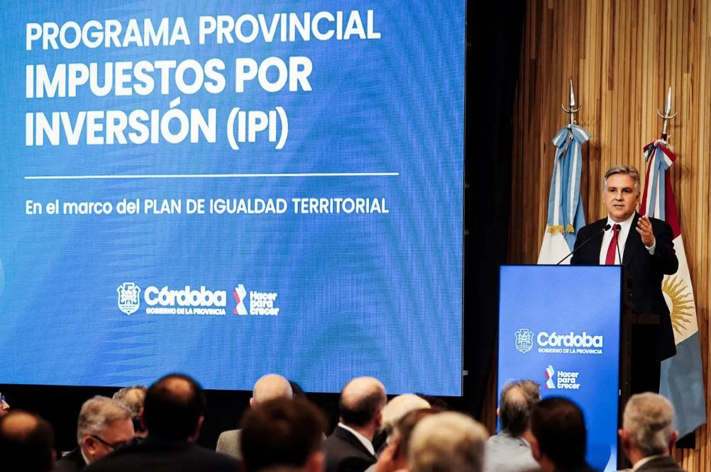 Programa Impuestos x Inversión Llaryora prensa.cba